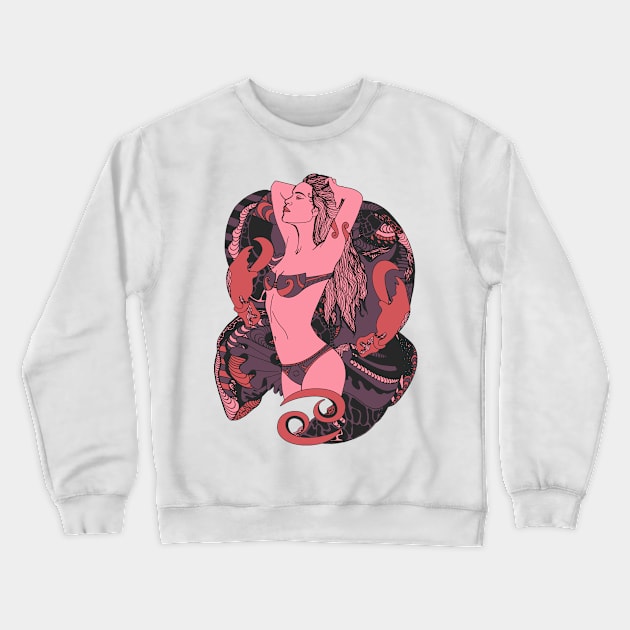 Ambrose Cancer Beauty Crewneck Sweatshirt by kenallouis